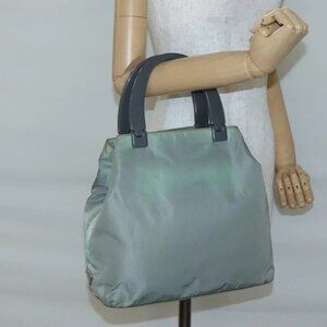 PRADA Hand Bag Nylon Khaki Auth 140626